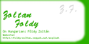 zoltan foldy business card